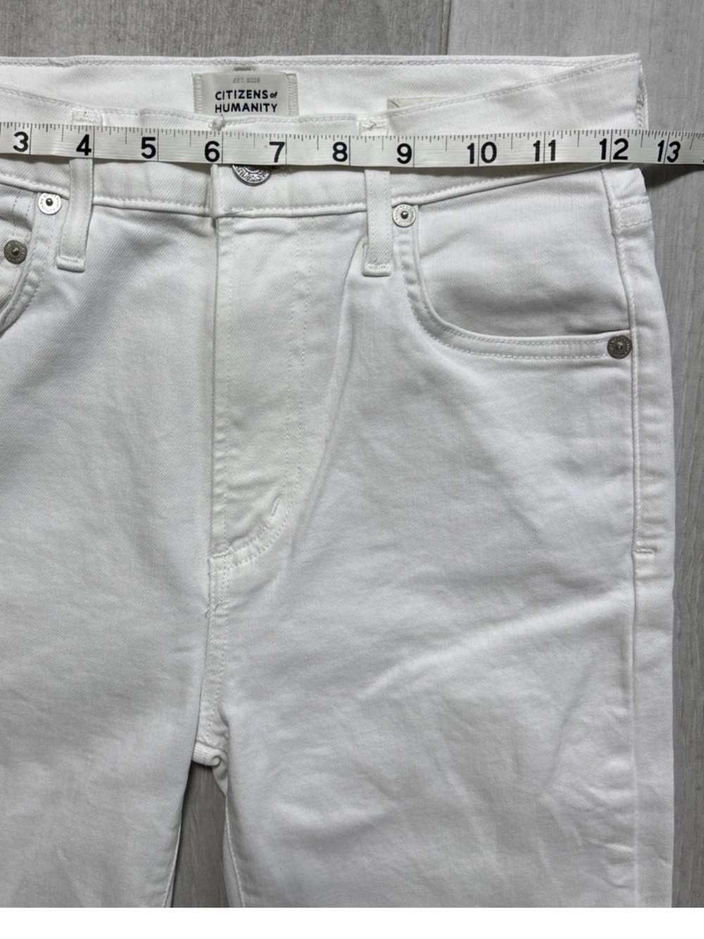 Citizens Of Humanity Lilah White Jeans Size 24x29 Slim Bootcut flared - Picture 10 of 13